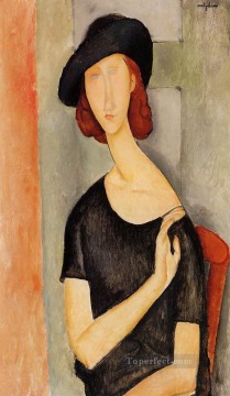  hebuterne Painting - jeanne hebuterne in a hat Amedeo Modigliani